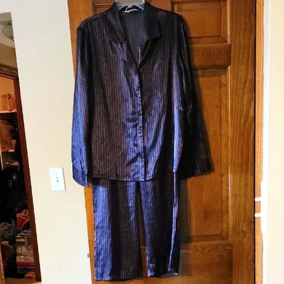 Striped Purple Pajama Set - Picture 1 of 6